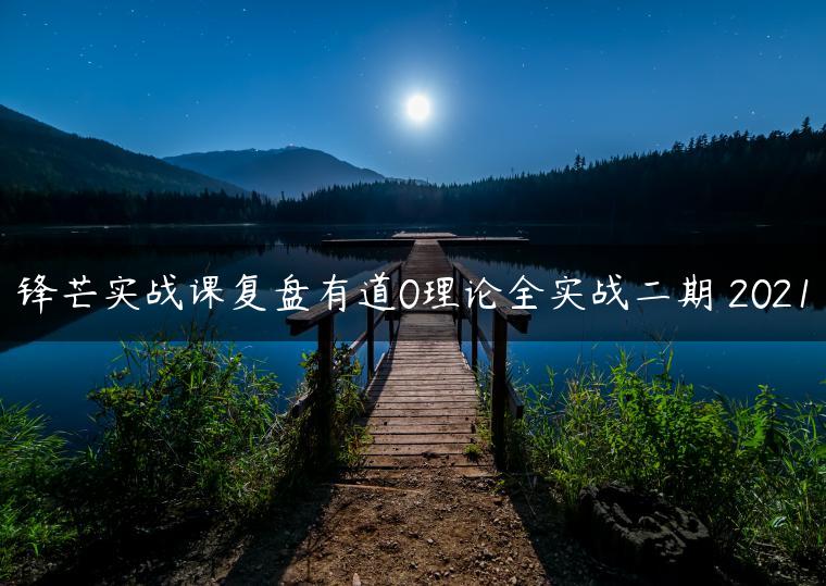 锋芒实战课复盘有道0理论全实战二期 2021 锋芒实战课复盘有道0理论全实战二期 2021