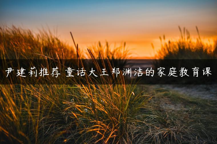 尹建莉推荐 童话大王郑渊洁的家庭教育课