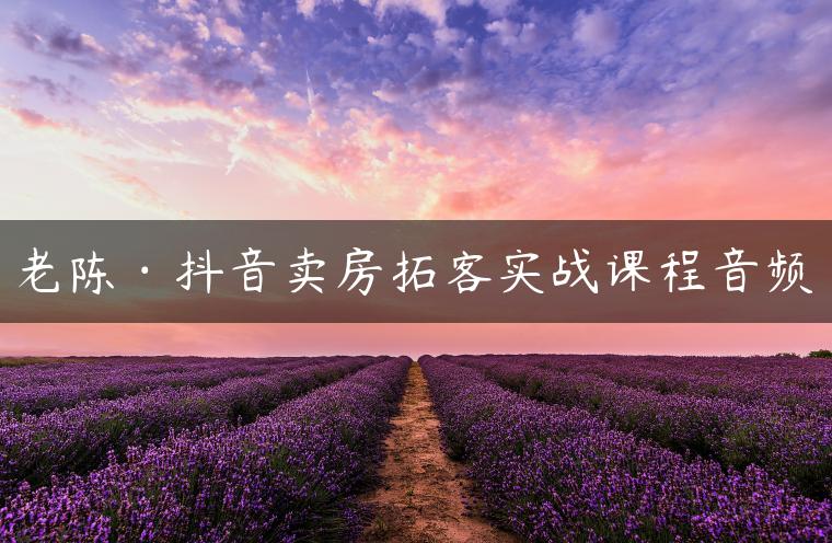 老陈·抖音卖房拓客实战课程音频