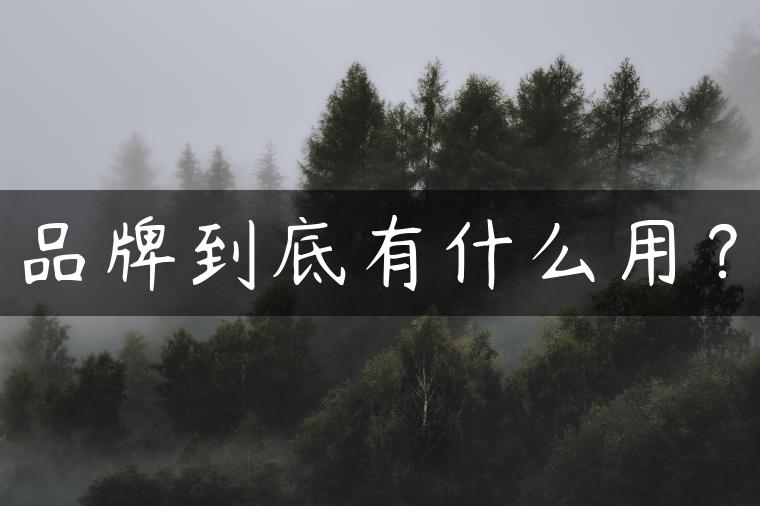 品牌到底有什么用？