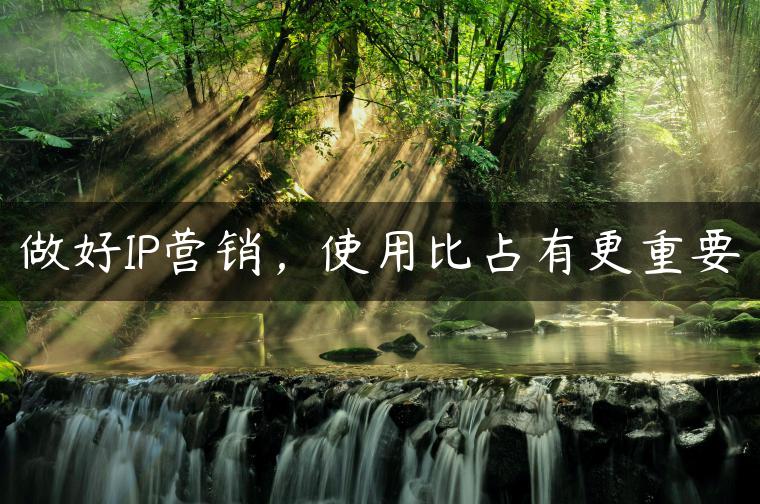 做好IP营销,使用比占有更重要 做好IP营销,使用比占有更重要