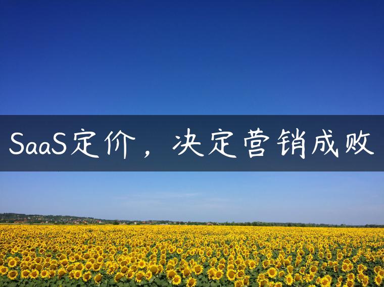 SaaS定价，决定营销成败