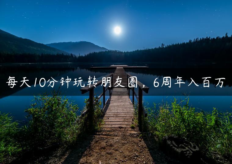 每天10分钟玩转朋友圈，6周年入百万