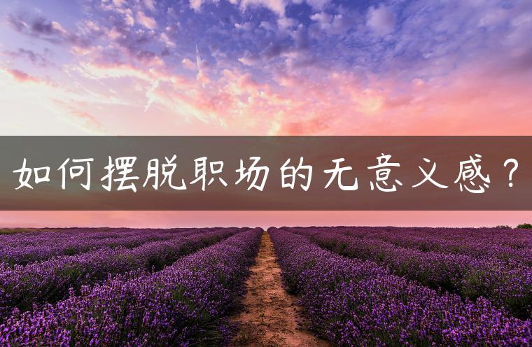 如何摆脱职场的无意义感？