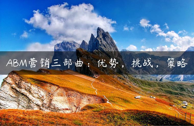 ABM营销三部曲：优势，挑战，策略