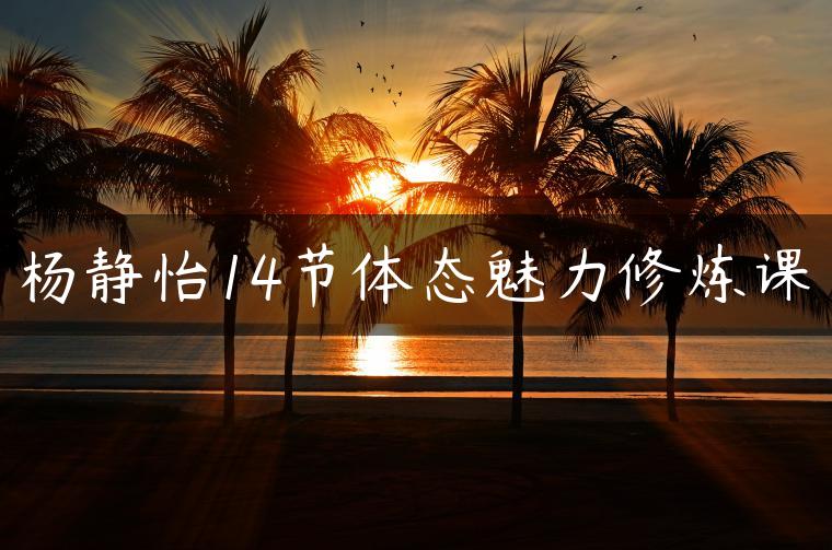 杨静怡14节体态魅力修炼课