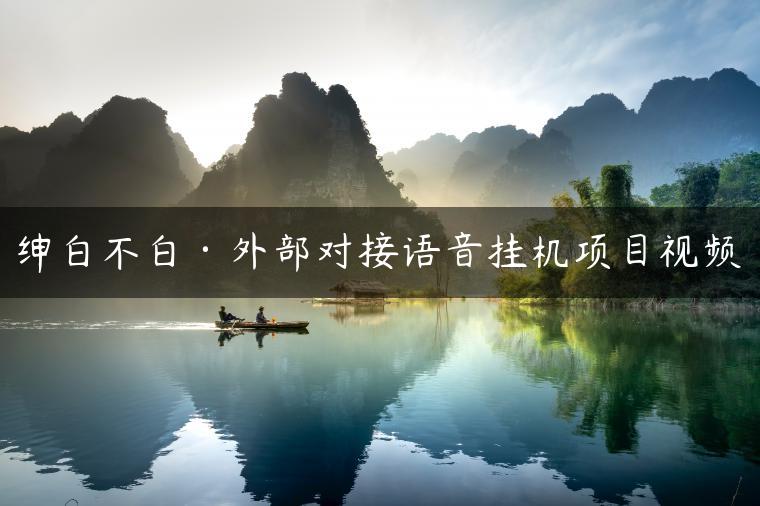 绅白不白·外部对接语音挂机项目视频