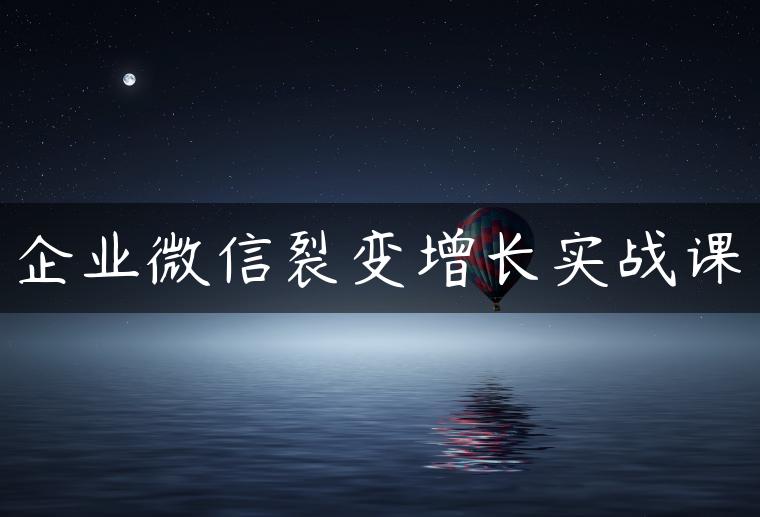 企业微信裂变增长实战课