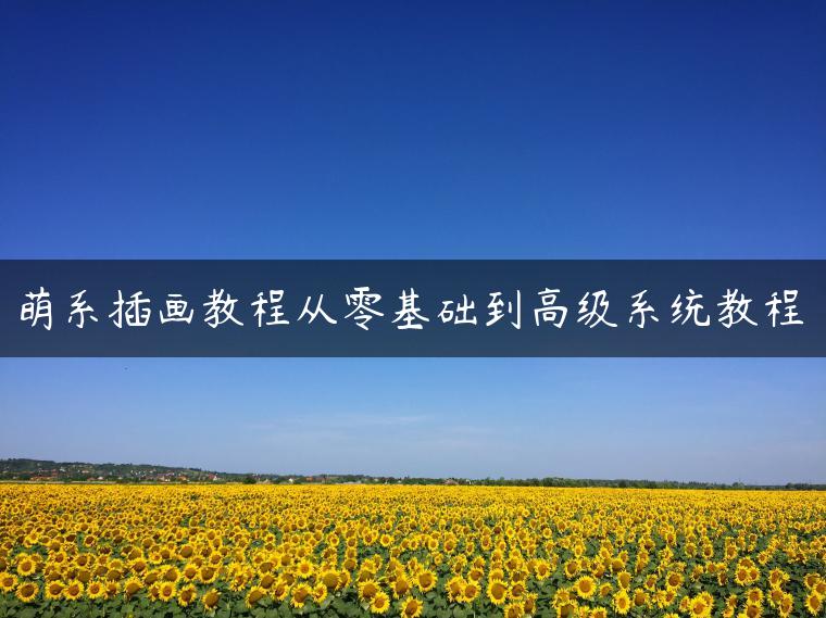 萌系插画教程从零基础到高级系统教程