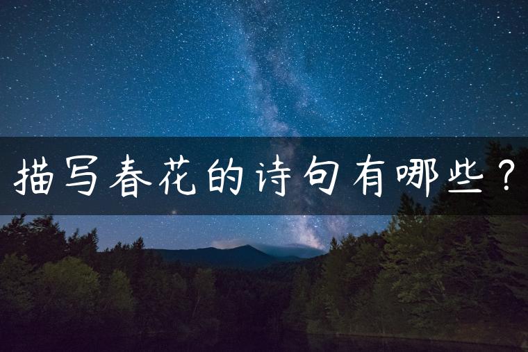 描写春花的诗句有哪些？