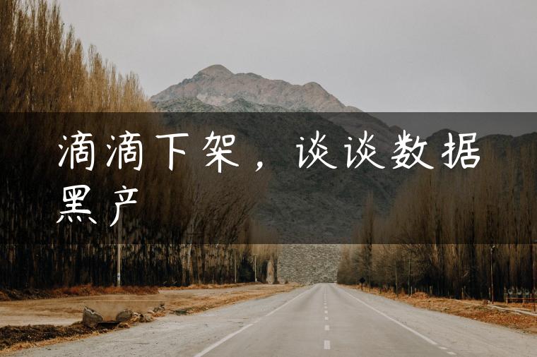 滴滴下架，谈谈数据黑产