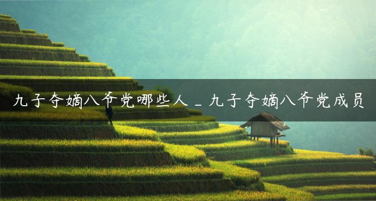 九子夺嫡八爷党哪些人_九子夺嫡八爷党成员