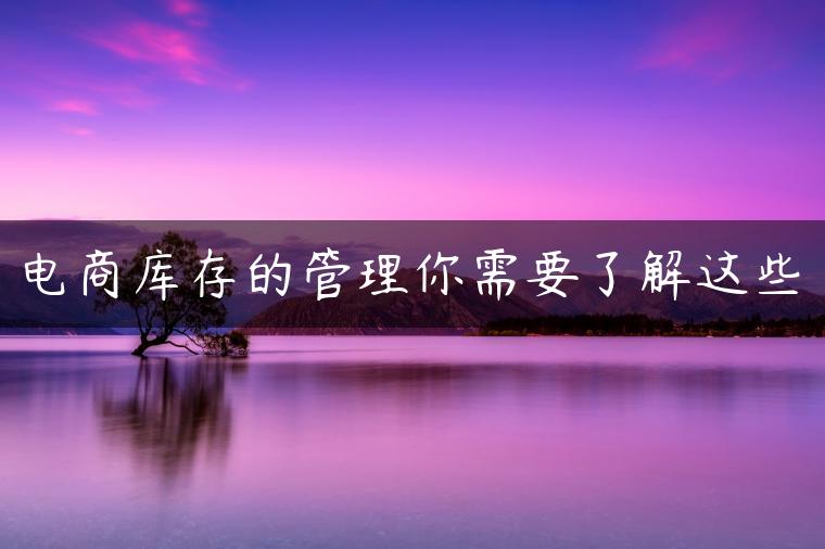 电商库存的管理你需要了解这些