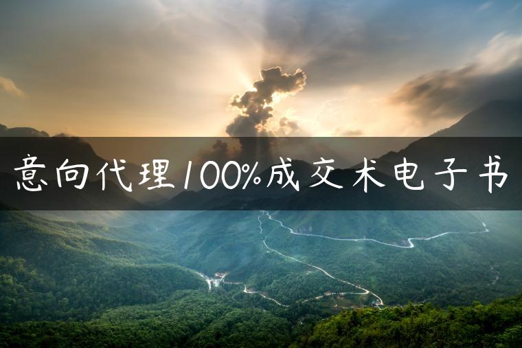 意向代理100%成交术电子书