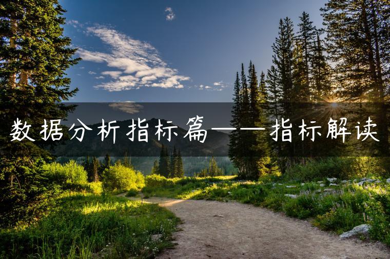 数据分析指标篇——指标解读
