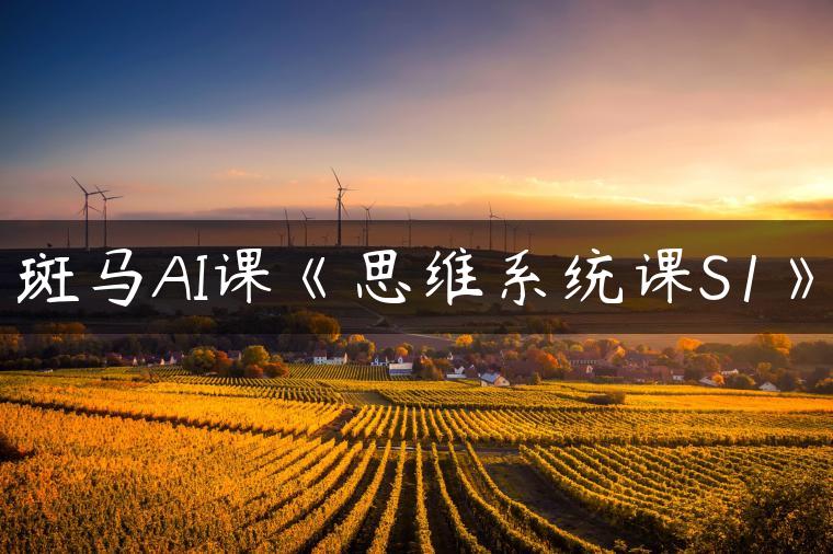 斑马AI课《思维系统课S1》 斑马AI课《思维系统课S1》
