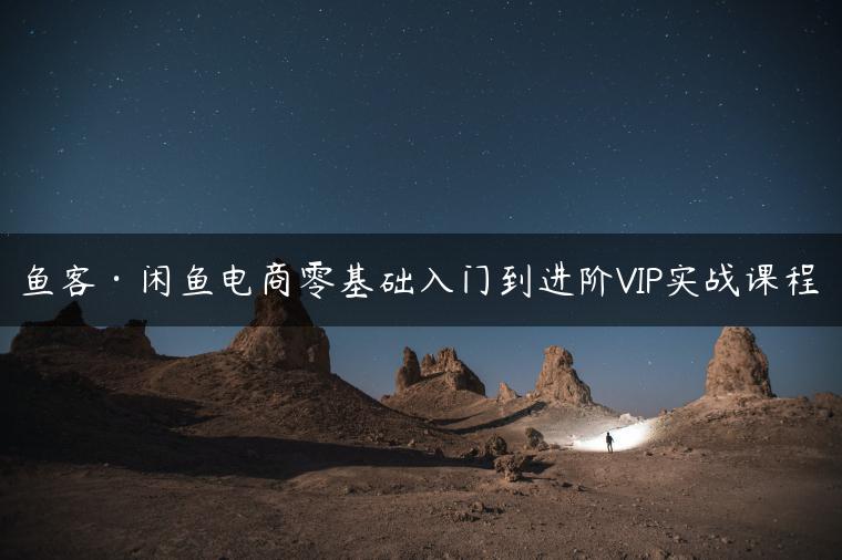 鱼客·闲鱼电商零基础入门到进阶VIP实战课程