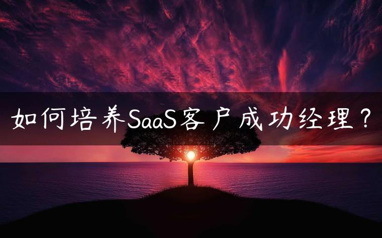 如何培养SaaS客户成功经理？
