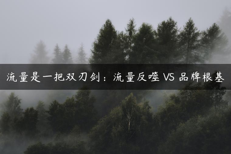流量是一把双刃剑：流量反噬 VS 品牌根基