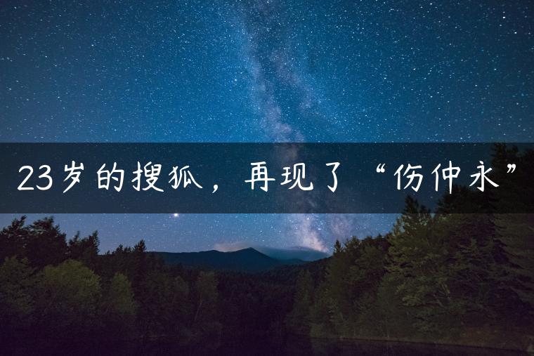 23岁的搜狐，再现了“伤仲永”