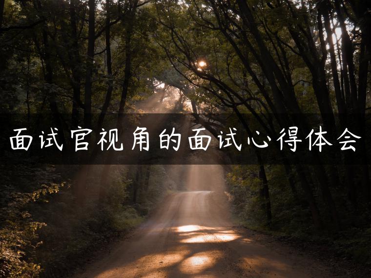 面试官视角的面试心得体会