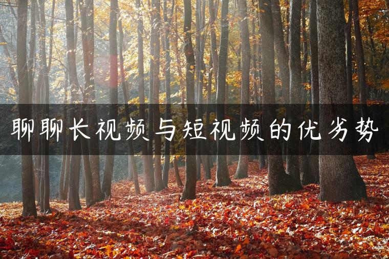 聊聊长视频与短视频的优劣势