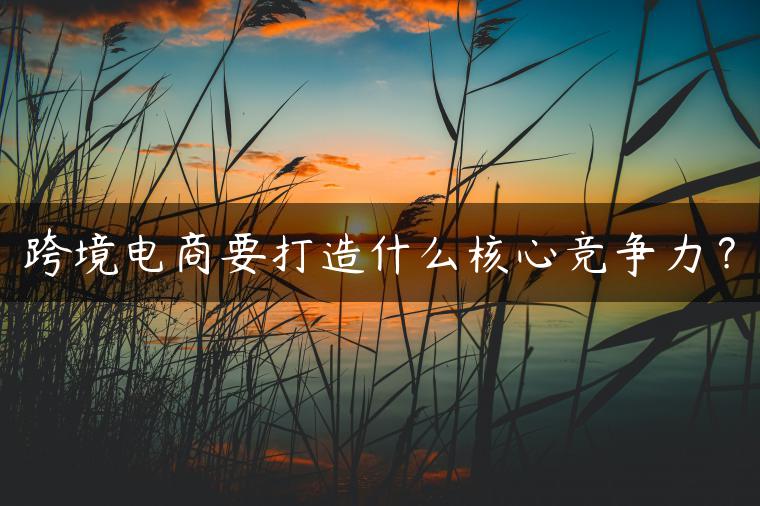 跨境电商要打造什么核心竞争力？