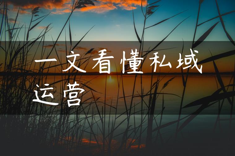 一文看懂私域运营