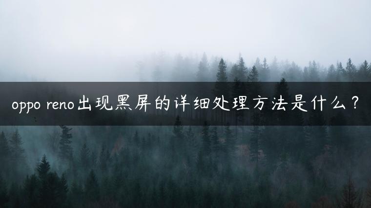 oppo reno出现黑屏的详细处理方法是什么？