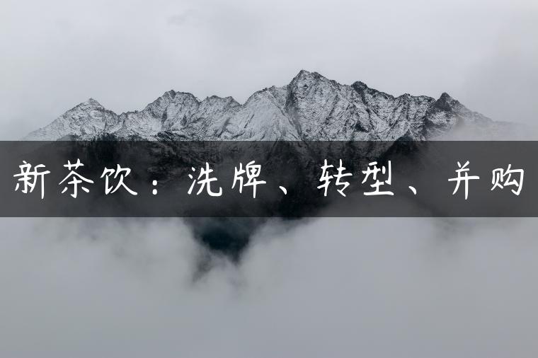 新茶饮:洗牌、转型、并购 新茶饮:洗牌、转型、并购