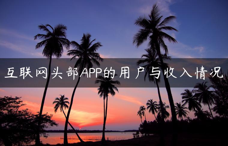 互联网头部APP的用户与收入情况