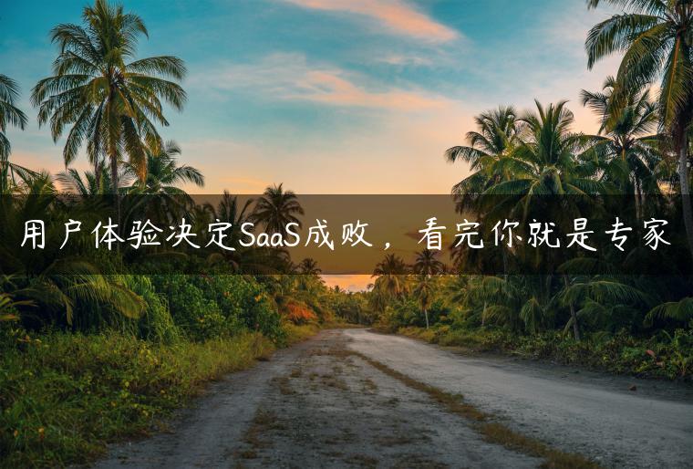 用户体验决定SaaS成败,看完你就是专家 用户体验决定SaaS成败,看完你就是专家