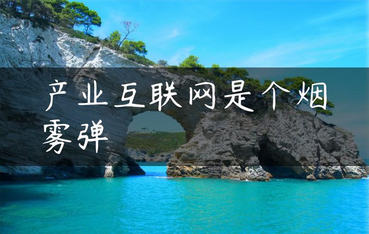 产业互联网是个烟雾弹