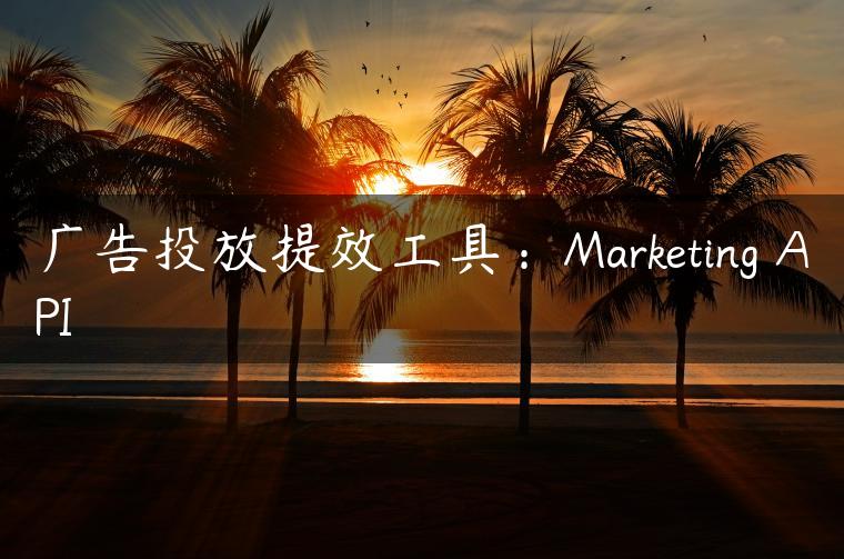 广告投放提效工具:Marketing API 广告投放提效工具:Marketing API