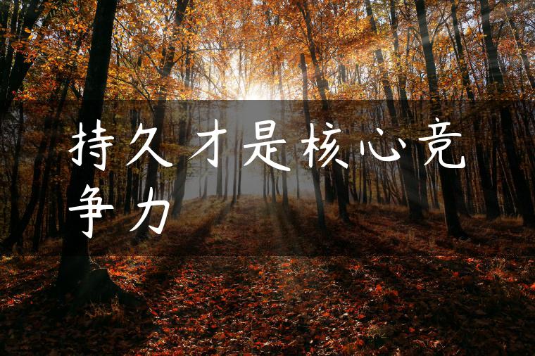 持久才是核心竞争力