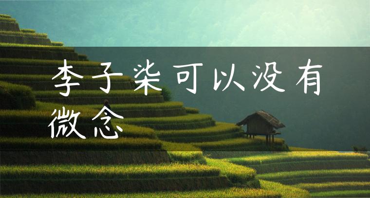 李子柒可以没有微念