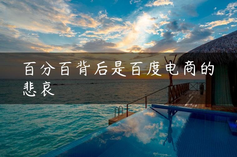 百分百背后是百度电商的悲哀