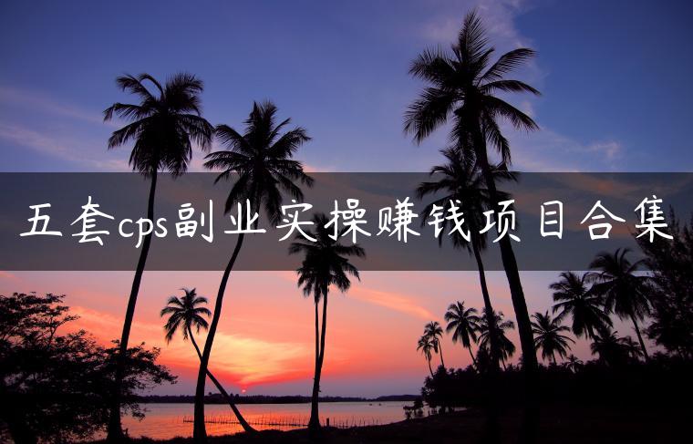 五套cps副业实操赚钱项目合集
