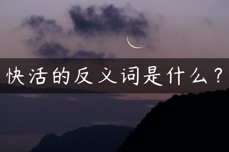 快活的反义词是什么？