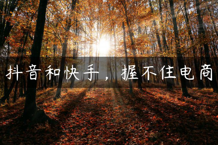 抖音和快手，握不住电商