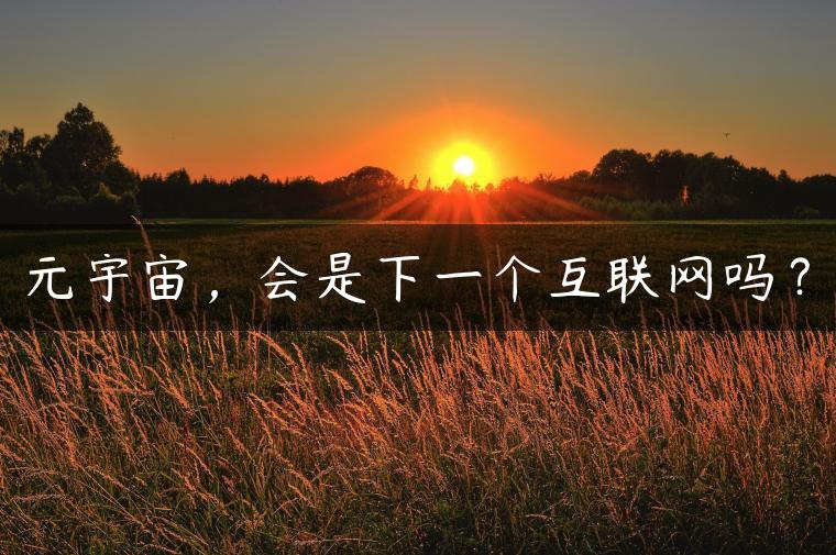 元宇宙，会是下一个互联网吗？