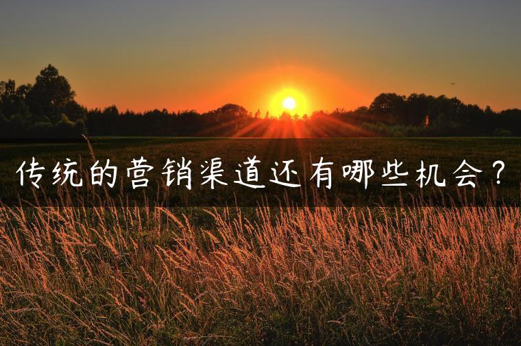 传统的营销渠道还有哪些机会？