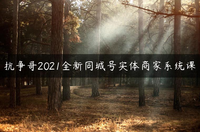 抗争哥2021全新同城号实体商家系统课