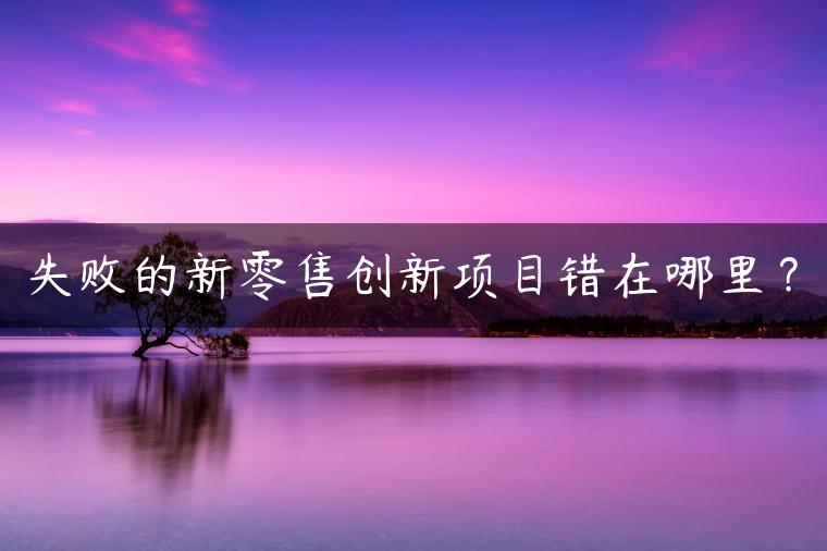 失败的新零售创新项目错在哪里？
