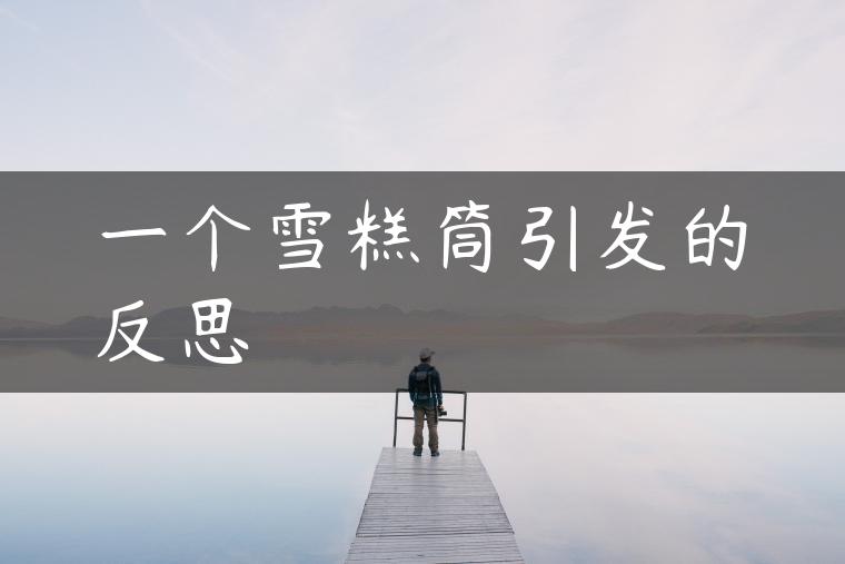 一个雪糕筒引发的反思