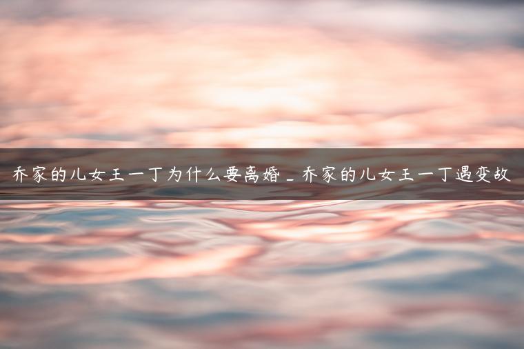 乔家的儿女王一丁为什么要离婚_乔家的儿女王一丁遇变故
