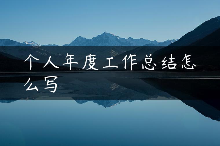 个人年度工作总结怎么写