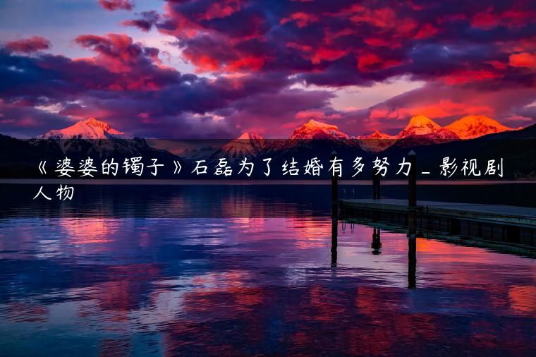 《婆婆的镯子》石磊为了结婚有多努力_影视剧人物
