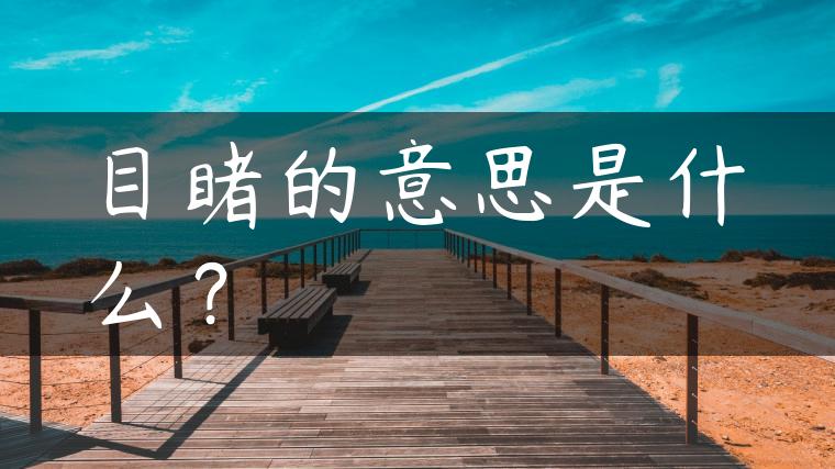 目睹的意思是什么？