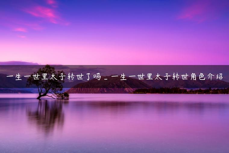 一生一世里太子转世了吗_一生一世里太子转世角色介绍